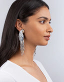 Olivia Dar Earrings Peacock Silver