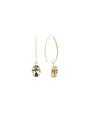 Lott Earrings Oval Strass Pendant S - Black Diamond