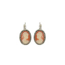 Camps &amp; Camps Cameo Oval Coral Earrings