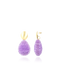 Lott Earrings Hollowed Drop M Light Purple