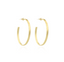 Lott Earrings Creole Oval Small Brushed