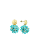 Lott Oorbellen Sequin Flower Globe S - Aquamarine