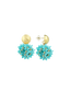 Lott Oorbellen Sequin Flower Globe S - Aquamarine