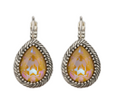EARRINGS CAMPS &amp; CAMPS DROP OCHRE YELLOW CRYSTAL