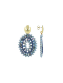 Lott Earrings Open Oval Double S - Frosty Blue