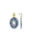 Lott Oorbellen Open Oval Double S - Frosty Blue