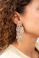 Lott Earrings Tube Waterfall L - Nude Mix