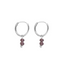 MIAB Earrings - Rounds Plum Silver