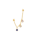 Anna + Nina Single Star Rain Chain Stud Earring