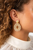 Lott Earrings Open Oval S Element - Nude