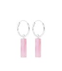 MIAB Oorbellen - Rounds Tube Pink Zilver