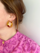 Stainless Steel Earrings Bold Hoops Silver 3.5 cm