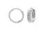 EARRINGS KARMA PLAIN DOTS ROW HINGED HOOPS