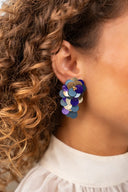 Lott Earrings Sequin Waterfall M - Elemental Blue/Purple