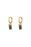 EARRINGS RECTANGLE BLACK