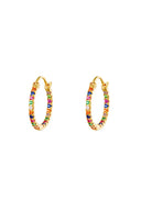 OORBELLEN SHINY HOOPS MULTICOLOR