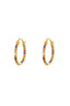 EARRINGS SHINY HOOPS MULTICOLOR