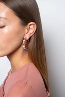 Lott Earrings Hoop M Gold - M. Violet Opal