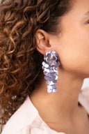 Lott Earrings Sequin Waterfall L - Metallic Lavender