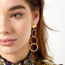 Stainless Steel Gouden Oorbellen Hart Cirkels