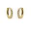 Karma Oorbellen Plain Hinged Hoops Round Zirconia