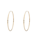 Anna + Nina Hammered Plain Hoop Oorbellen XL