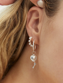 Anna + Nina Single Purity Ring Oorbel Zilver