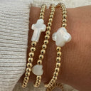 PScallme Bracelet Clover Small Pearl