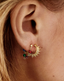 Anna + Nina Rising Sun Ring Earrings Silver