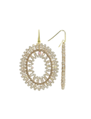 Lott Earrings Open Oval Double L - Champagne