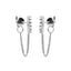 Karma Oorbellen Chain Zirconia Tube