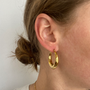 Stainless Steel Zilveren Chunky Hoops 3.0cm