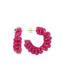 Lott Earrings Sequin Creole M - Fuchsia