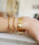 ZAG Bijoux Stainless Steel Gouden Armband Bangle Chenille