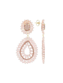 Lott Earrings Double Drop S/L - Crystal Pink