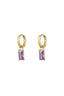EARRINGS RECTANGLE PURPLE