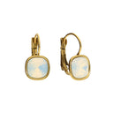Camps &amp; Camps Square White Opal Earrings