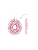 Lott Earrings Open Drop S Irregular Stones - Lilac