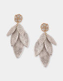 Olivia Dar Earrings Leaf Silver