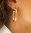 Lott Earrings Creole Oval Small Brushed