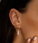 MIAB Oorbellen - Rounds Tube Pink Zilver