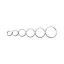 Karma Earrings Plain Hoops Silver 8 to 18mm