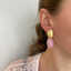 Lott Earrings Oval Egg Facet L Light Pink