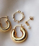 OORBELLEN KARMA PLAIN HOOPS ROUND RIBBLE