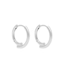 MIAB Oorbellen - Overlined Click Zilver