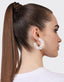 Olivia Dar Oorbellen Flower Hoops Small White