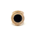 PScallme Ring Flat Stone Black