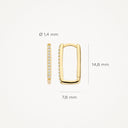 Blush earrings 14k gold 7318YZI