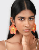 Olivia Dar Oorbellen Hibiscus Orange