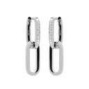 Karma Oorbellen Plain Hinged Hoops Zirconia Densely